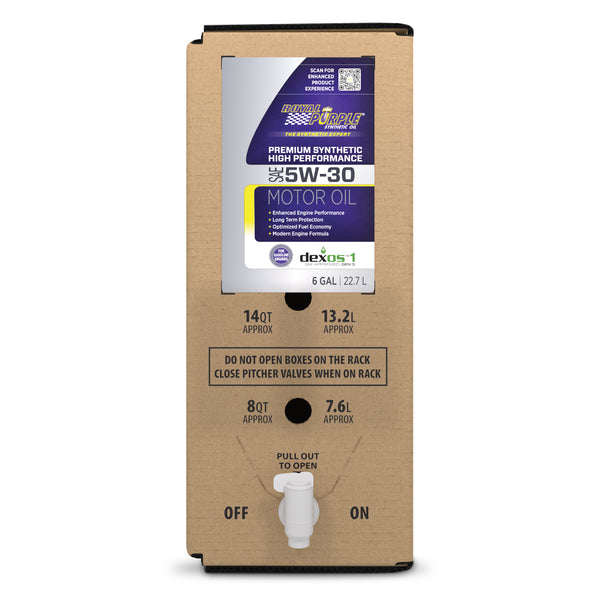 ROYAL PURPLE Multi-Grade Motor Oil 5w30 SAE 6 Gal Box Dexos 60530
