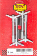 RACING POWER CO-PACKAGED 4in Chrome Wing Nuts 1 1/4-20 4pk R1006