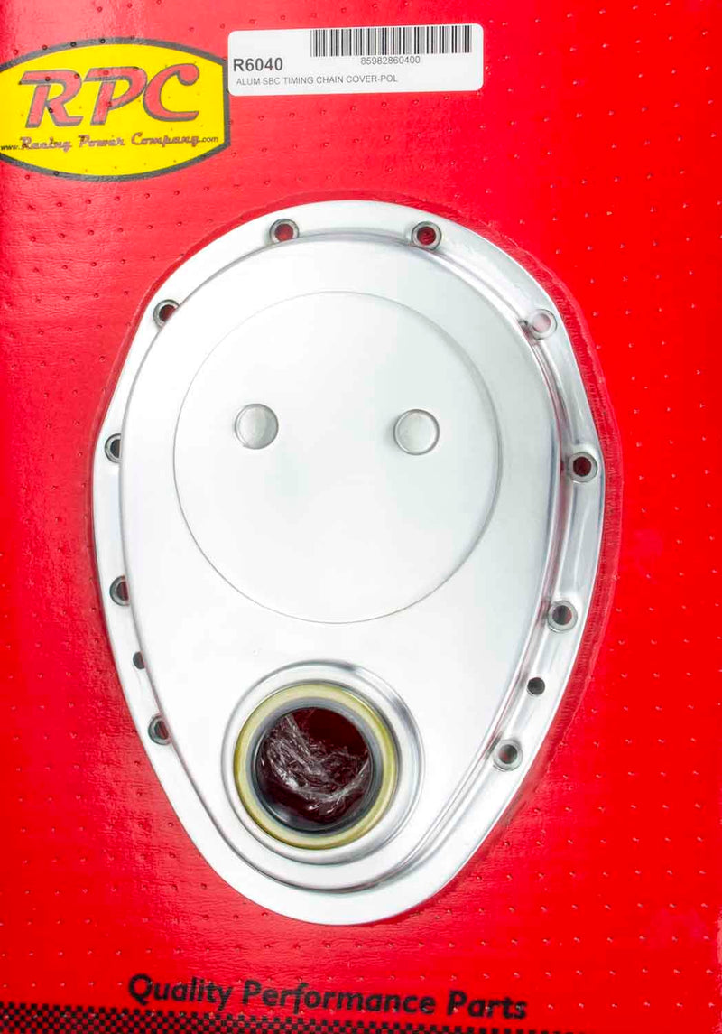 RACING POWER CO-PACKAGED SBC Alum Timing Cover Polished R6040