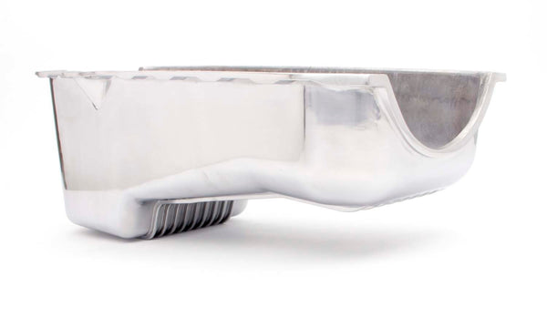 RACING POWER CO-PACKAGED 80-85 SBC Alum Stock Oil Pan Polished R8443