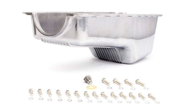 RACING POWER CO-PACKAGED 64-73 SBF Alum Stock Oil Pan Polished R8446