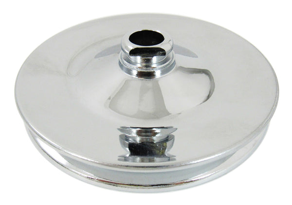 RACING POWER CO-PACKAGED Power Steering Pulley GM Chrome R8941