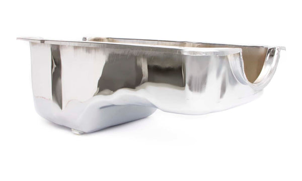 RACING POWER CO-PACKAGED 65-87 SBF Steel Stock Oil Pan Chrome R9078