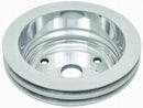 RACING POWER CO-PACKAGED Pol Alum SBC Double Gro ove Pulley R9485POL