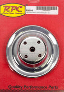 RACING POWER CO-PACKAGED Chrome Steel Water Pump Pulley Long SBC 6.3 Dia R9604