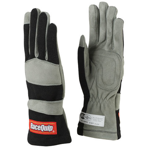 RACEQUIP Gloves Single Layer Medium Black SFI 351003RQP