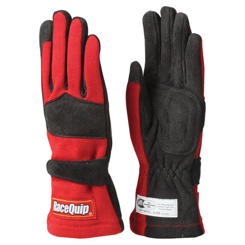 RACEQUIP Gloves Double Layer Medium Red SFI 355013RQP