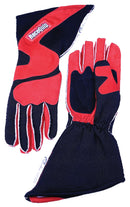 RACEQUIP Gloves Outseam Black/Red Large SFI-5 359105RQP