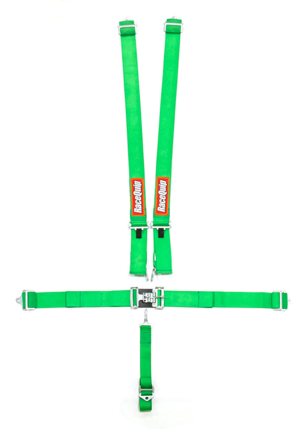 RACEQUIP 5pt Harness Set L&L Green SFI 711071RQP