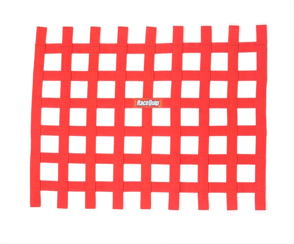 RACEQUIP Ribbon Window Net Red Non-SFI 721015RQP