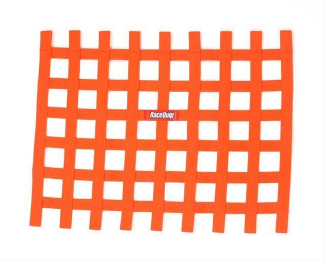 RACEQUIP Ribbon Window Net Orange Non-SFI 18in x 24in 721045RQP