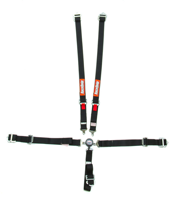 RACEQUIP 5pt Harness Set Camlock Jr Black 739009RQP