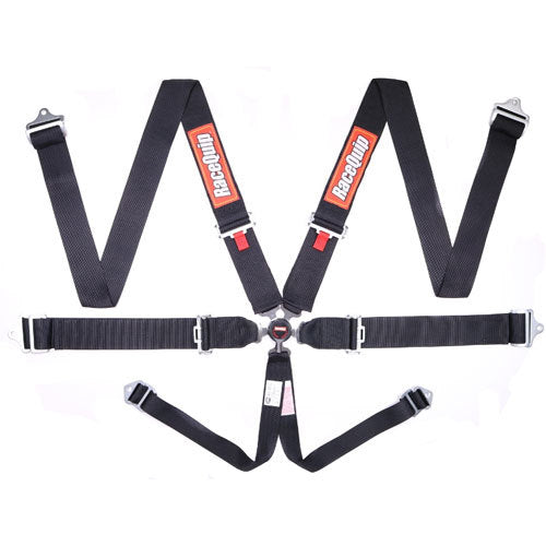 RACEQUIP 6pt Harness Camlock SFI P/D Sportsman Black 743003RQP