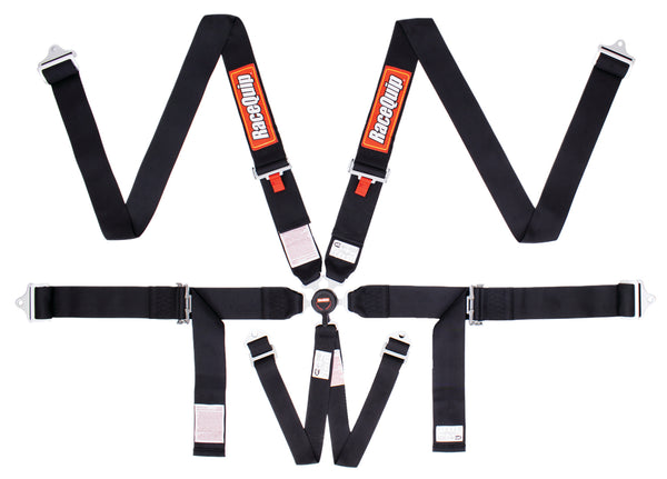 RACEQUIP 6pt Harness Camlock SFI P/U Sportsman Black 744004RQP