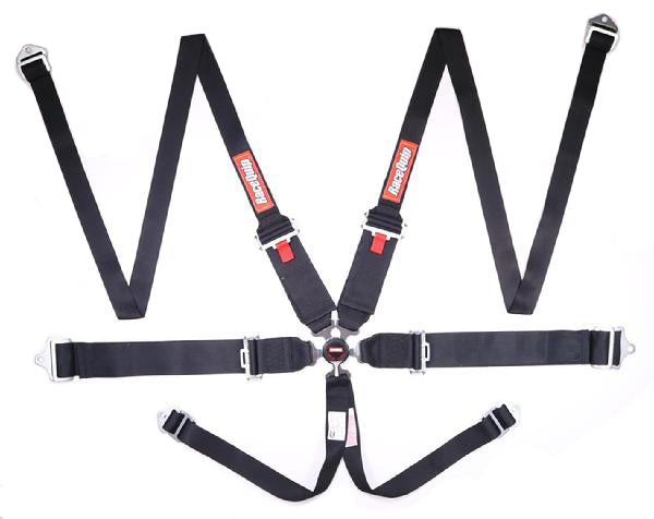RACEQUIP 6pt Harness Camlock HNR Black SFI 746006RQP