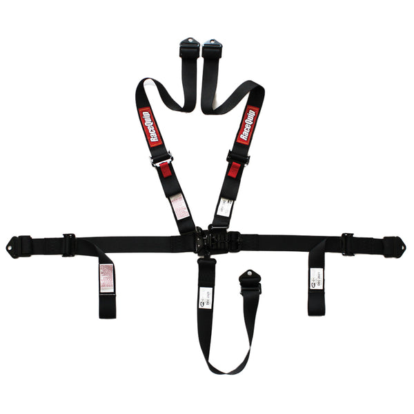 RACEQUIP Harness 5pt L&L 2in P/U Lap Black SFI 16.1 809009RQP