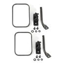 RUGGED RIDGE Stubby Trail Mirror Rect angular Pair Text Black 11025.22
