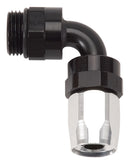 RUSSELL #8 90 Deg Swivel Hose End to #10 Port Black 612433