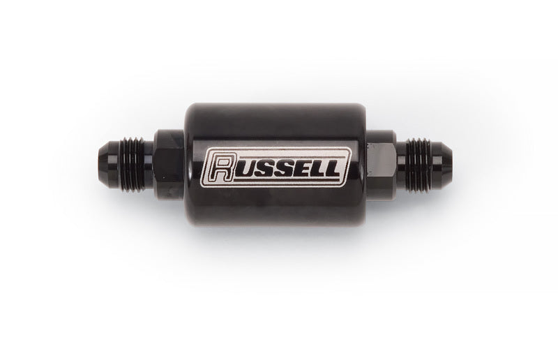 RUSSELL Check Valve 8an Male to 8an Male Black Anodize 650613