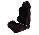 NRG INNOVATION Seat Type-R Reclinable Black Suede w/Red Stich RSC-220L/R
