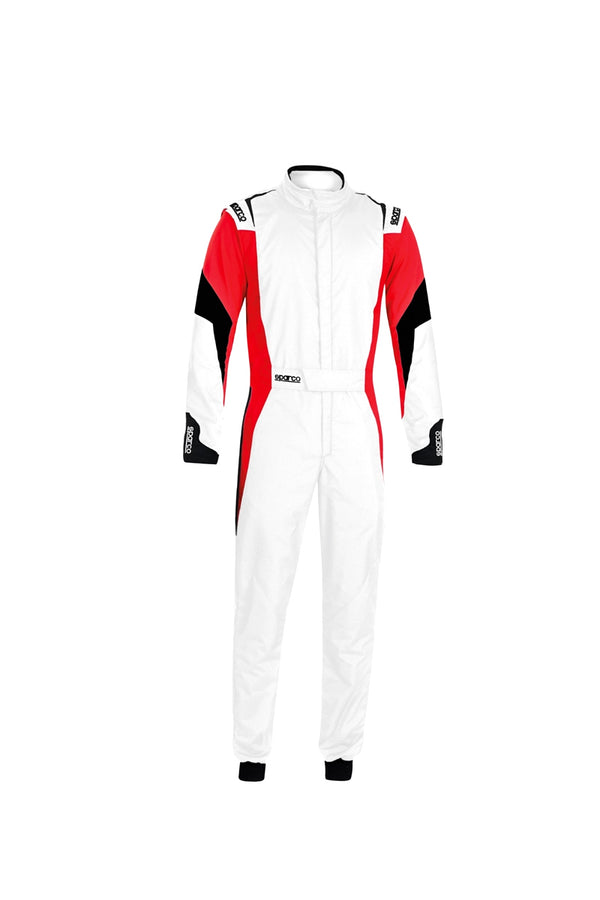 SPARCO Comp Suit White/Red Medium/Large 001144B54BRNR