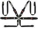 SPARCO Harness 6-Pt 3in to 2in Hans Steel Black 04818RH1NR