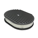SPECIALTY PRODUCTS COMPANY Air Cleaner Kit 12in X 2in Oval Full Finned Top 6498BK