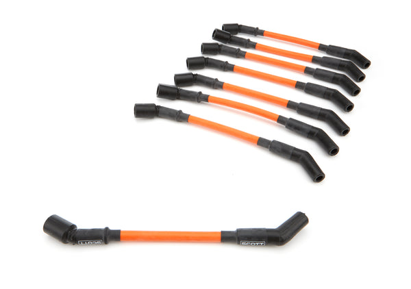 SCOTT PERFORMANCE GM LS Truck Spark Plug Wire Set 45-Deg - Orange CH-LS-T-5