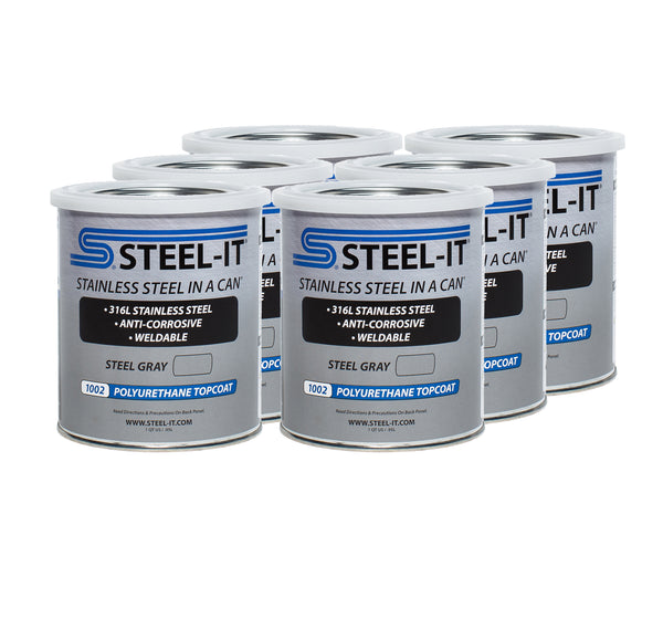 STEEL-IT Steel Gray Polyurethane Case 6 x 1 Quart CASE1002Q
