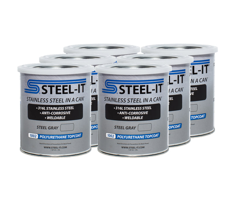 STEEL-IT Steel Gray Polyurethane Case 6 x 1 Quart CASE1002Q