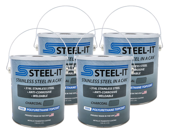 STEEL-IT Charcoal Polyurethane Case 4 x 1 Gallon CASE1006G