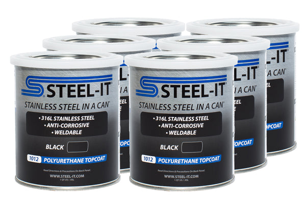 STEEL-IT Black Polyurethane Case 6 x 1 Quart CASE1012Q