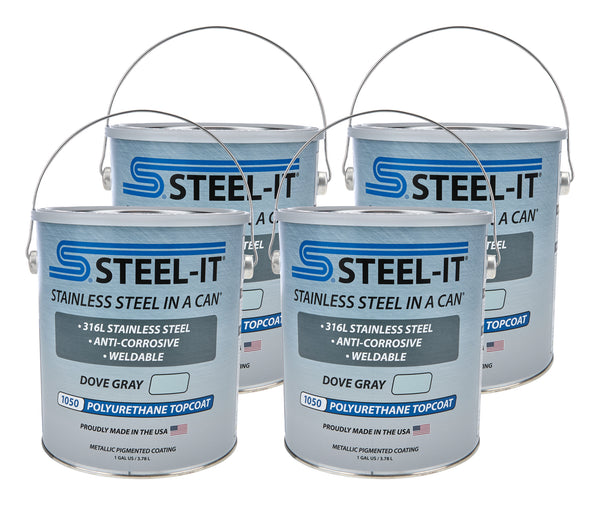STEEL-IT Dove Gray Polyurethane Case 4 x 1 Gallon CASE1050G