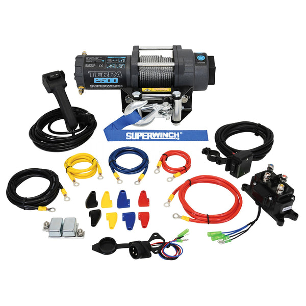 SUPERWINCH 2500 lbs Winch Roller Fairlead 40ft Steel Rope 1125260