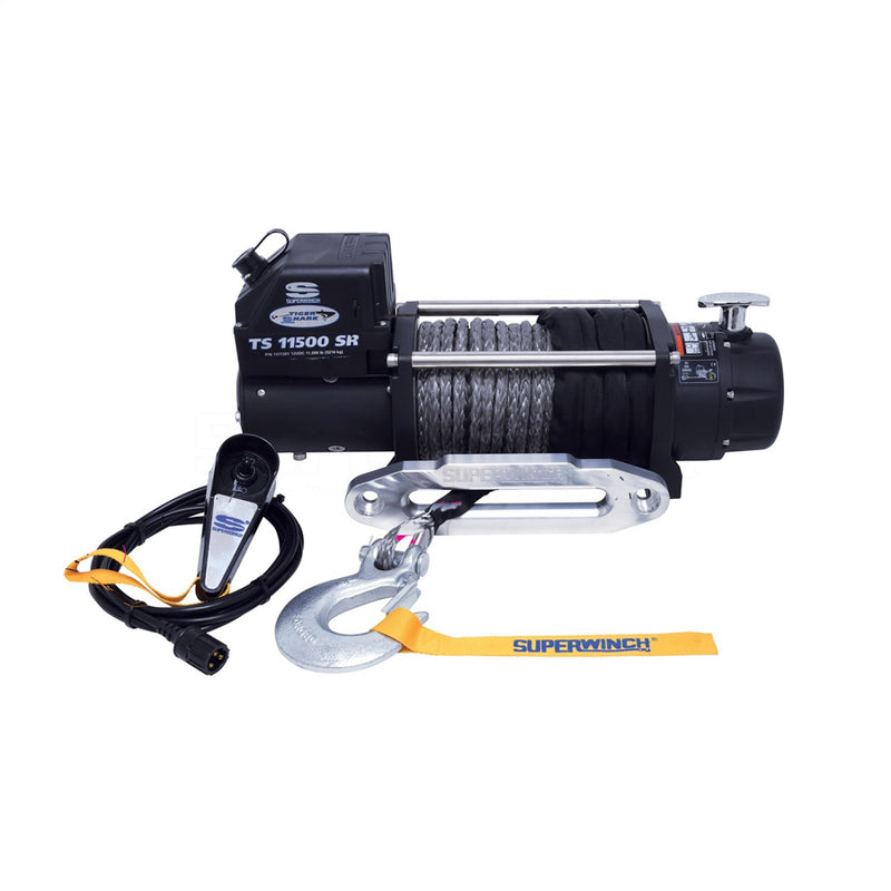 SUPERWINCH Tiger Shark 11500SR Winc h 11500lb Synthetic Rope 1511201