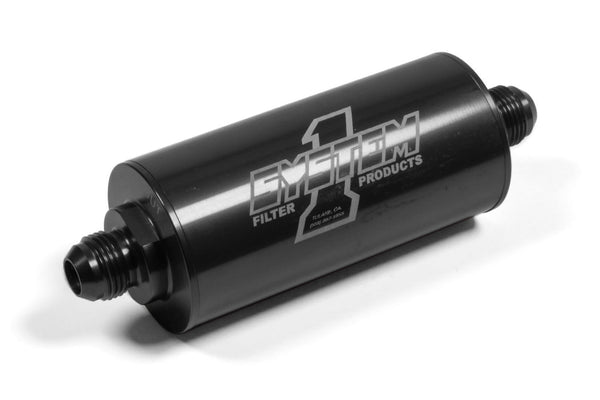 SYSTEM ONE Inline Oil Filter w/8an Fittings - Medium Length 201-203708B