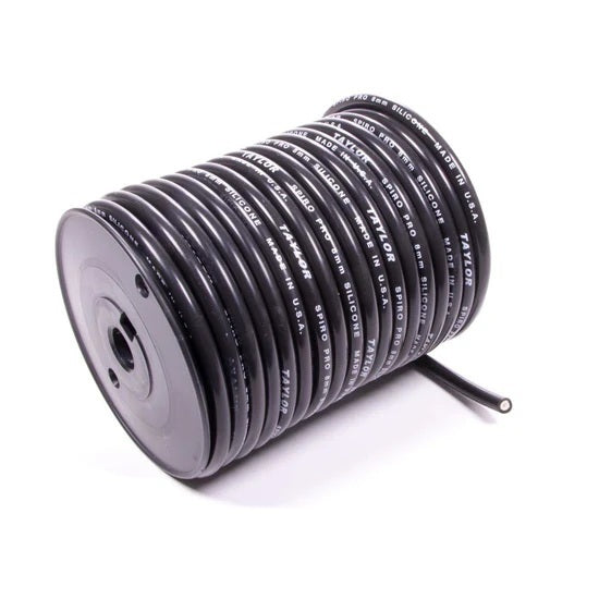 TAYLOR/VERTEX 100' Spool 8mm Black Spiro Wound Plug Wire 35072