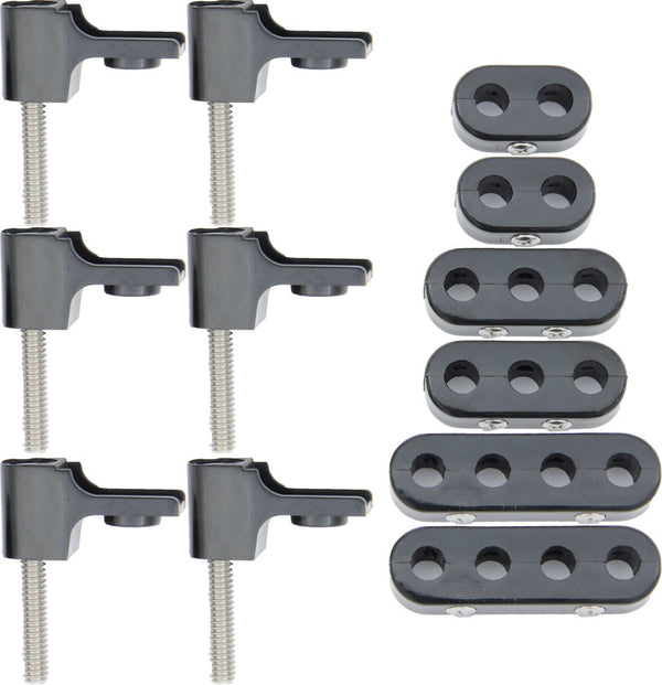 TAYLOR/VERTEX V8 Horizontal Wire Loom Kit Black 7-8mm 42500