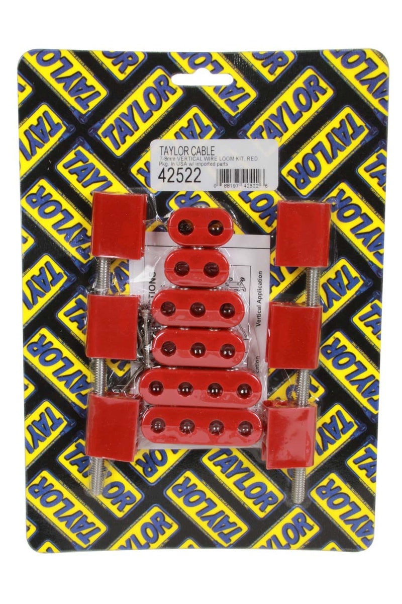 TAYLOR/VERTEX Wire Loom Kit Vertical Red 42522