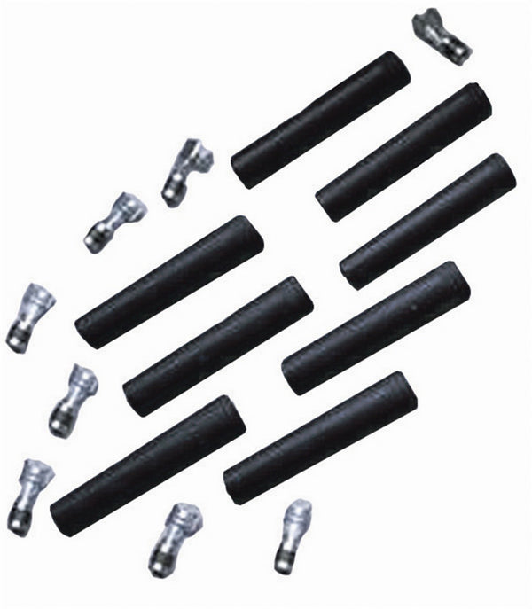 TAYLOR/VERTEX Straight Spark Plug Boot & Terminal Kit - Black 46003