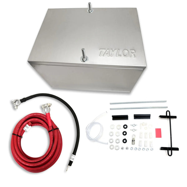 TAYLOR/VERTEX Battery Box Alum. NHRA w/1 Gauge Cable 48103