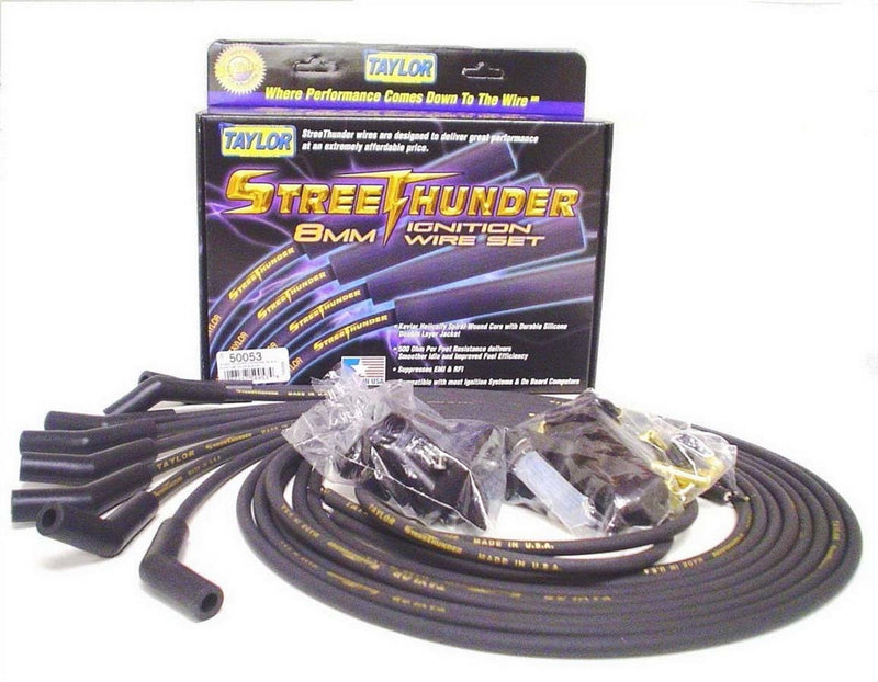 TAYLOR/VERTEX Univ Streethunder Plug Wire Set 135 Deg Black 50053