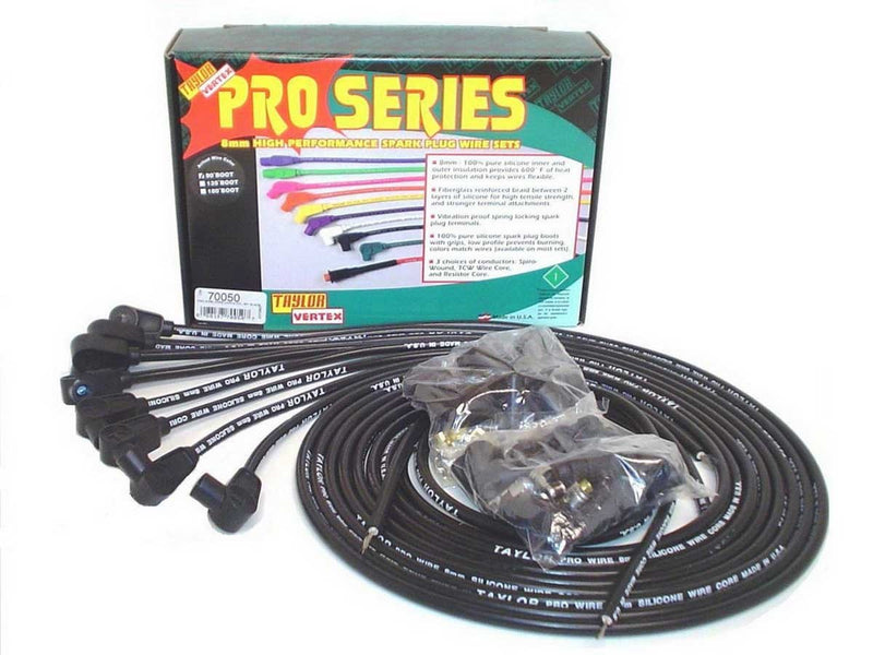 TAYLOR/VERTEX 8mm Black Pro Wire 90 Dg 70050