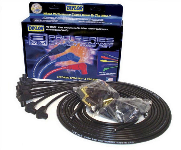 TAYLOR/VERTEX 8mm Pro Wire 90 Degree BLACK 73051