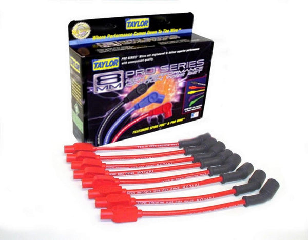 TAYLOR/VERTEX Red Spiro-Pro 8 Cylinder Plug Wire Set 74244