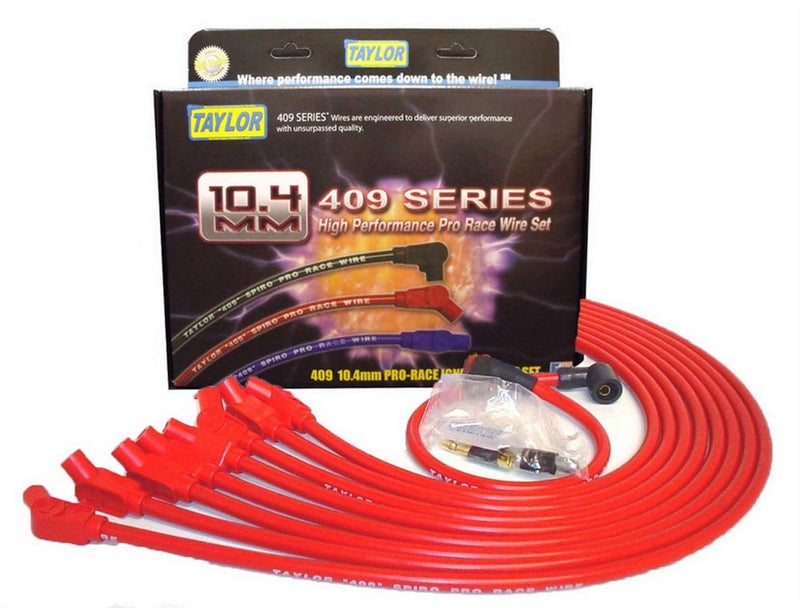 TAYLOR/VERTEX 409 10.4mm Spiro-Pro Race Plug Wire Set - Red 79232