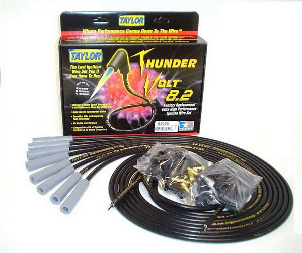 TAYLOR/VERTEX Univ Thundervolt Plug Wire Set 180 deg Black 83055