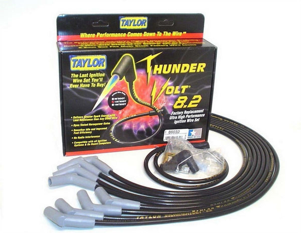 TAYLOR/VERTEX Thundervolt 8.2 Plug Wire Set BBC Black 86032