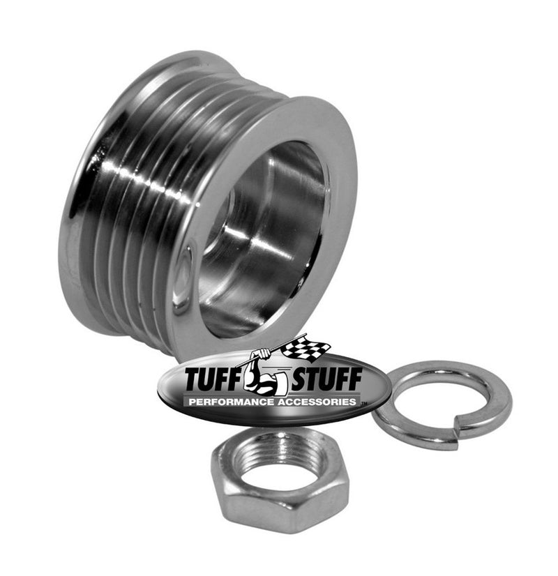 TUFF-STUFF Alternator Chrome Pulley 6 Groove 7610A