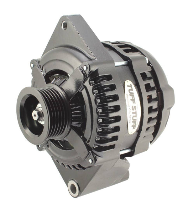 TUFF-STUFF 225 MAX AMP Alternator 6 Groove 1 Wire Black 8441B6G1W